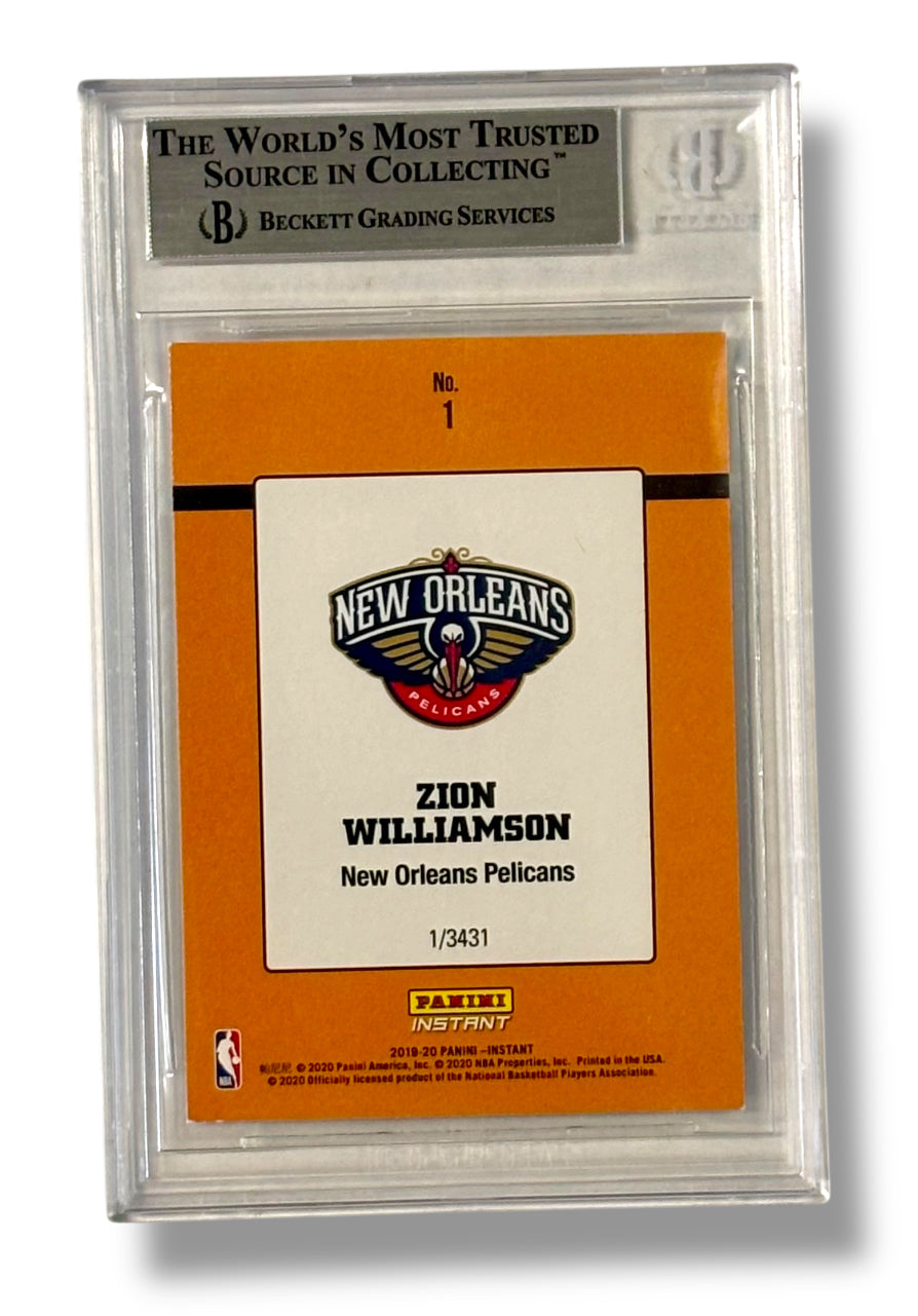 2019 Panini Instant 1989 Rated Rookie Zion Williamson RC BGS 9 Mint - 0013421862