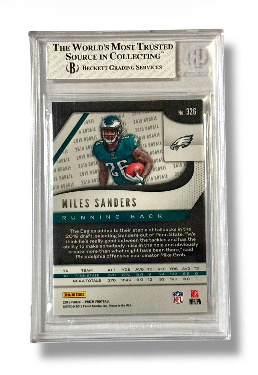 2019 Panini Prizm #326 Miles Sanders Rookie RC BGS 8 - 0013420248