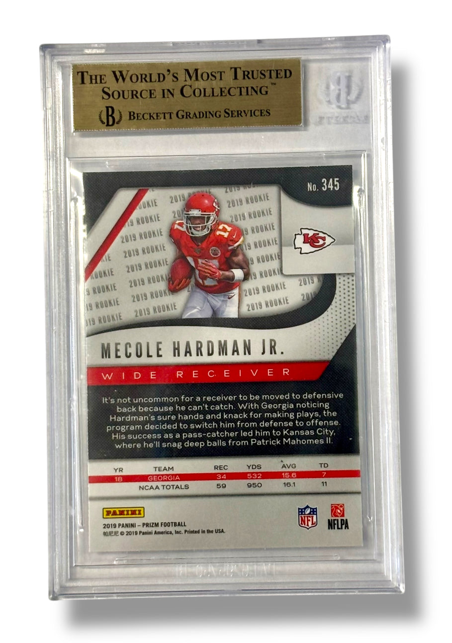 2019 Panini Prizm #345 Mecole Hardman JR Rookie RC BGS 9.5 - 0013418945