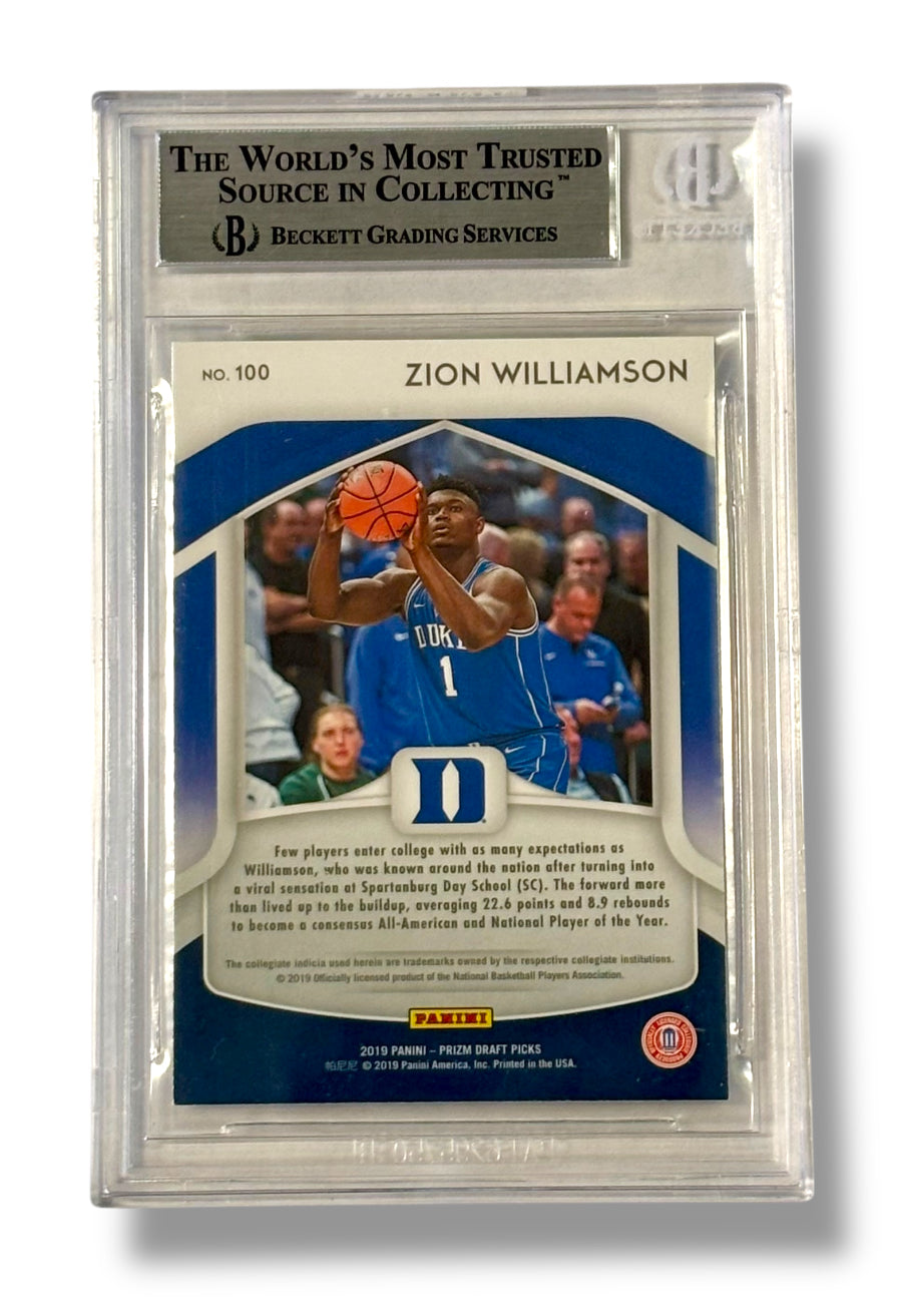2019 Panini Prizm Draft Picks AA #100 Zion Williamson RC BGS 9 Mint - 0013420080