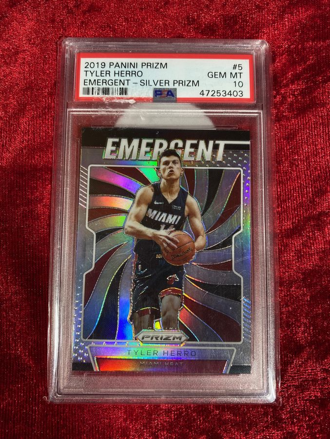 2019 Panini Prizm Tyler Herro PSA 10 Emergent Silver #5