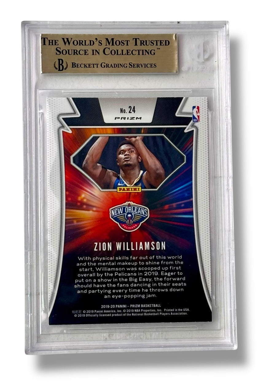 2019 Prizm Far Out! Silver Zion Williamson RC Rookie BGS 9.5 - 0012062904