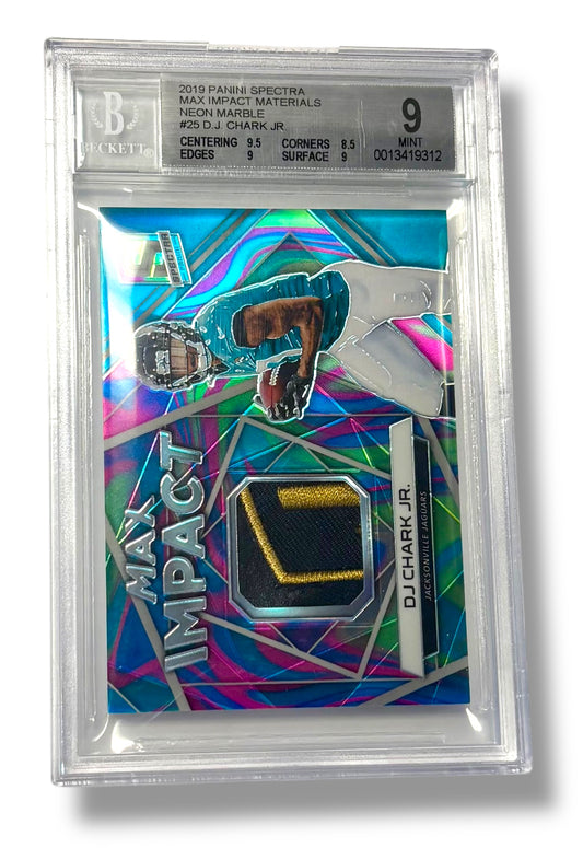 2019 Spectra Neon Marble Max Impact /4 RC DJ Chark JR BGS 9 - 0013419312