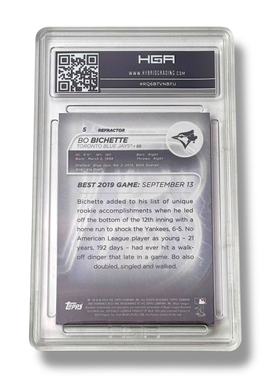2020 Bowman's Best Refractor #5 Bo Bichette Rookie RC HGA 9 - #RQ6BTVNBFU