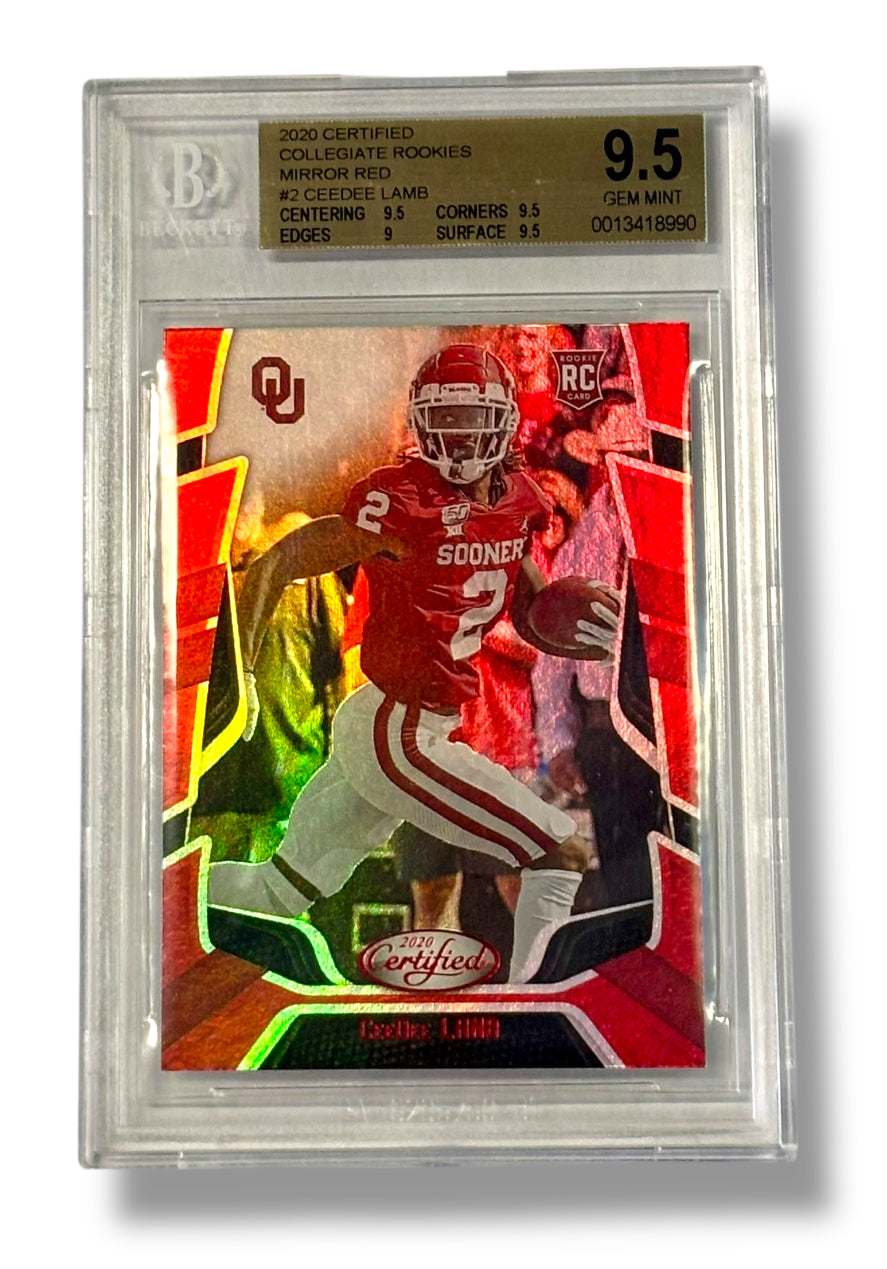 2020 Certified Collegiate Rookies Mirror Red CeeDee Lamb RC BGS 9.5 - 0013418990