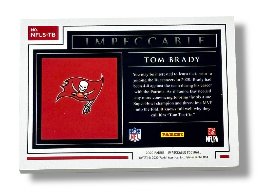 2020 Impeccable NFL Silver .999 Tom Brady Championship YR /20