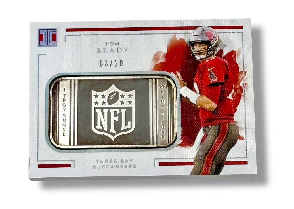 2020 Impeccable NFL Silver .999 Tom Brady Championship YR /20
