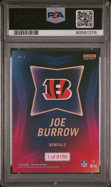 2020 Panini Instant Draft Night /8156 Joe Burrow PSA 9 - 80591376