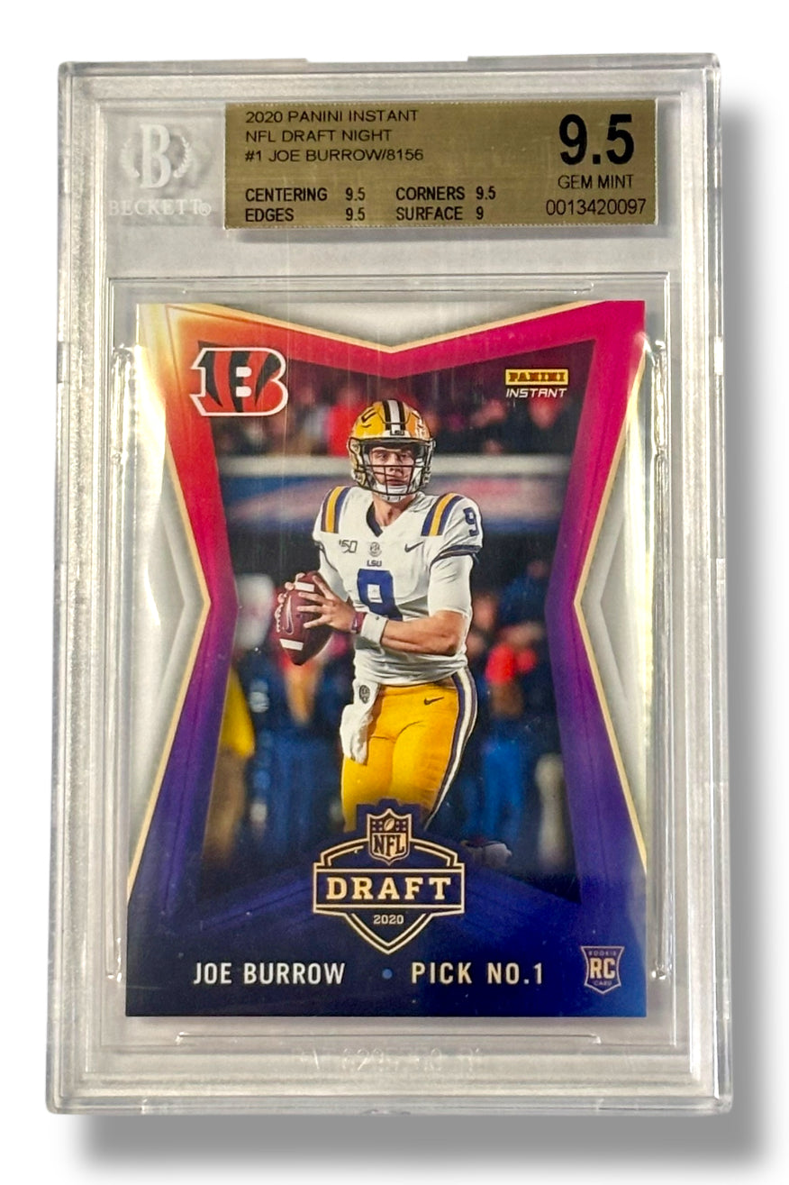 2020 Panini Instant NFL Draft Night /8156 Joe Burrow RC BGS 9.5 - 0013420097