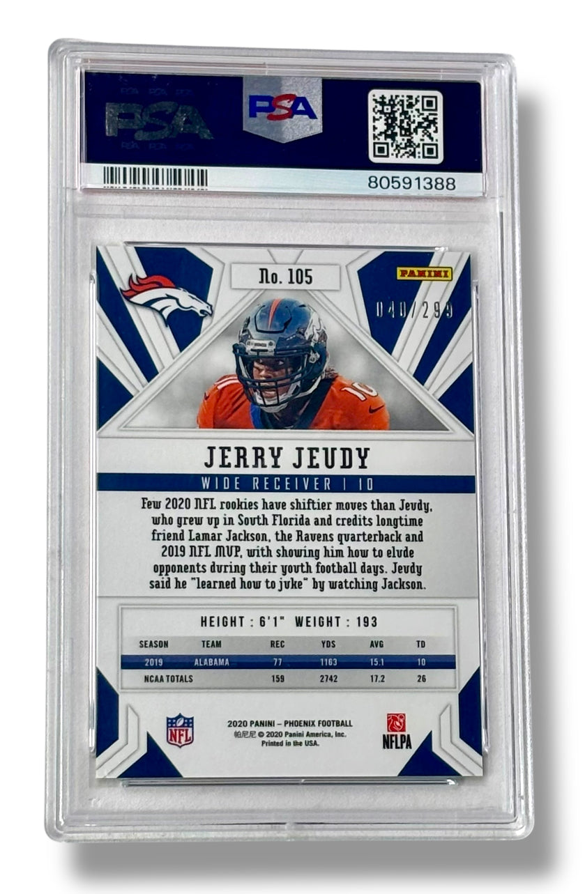 2020 Panini Phoenix /299 Red Jerry Jeudy RC Rookie PSA 10 - 80591388