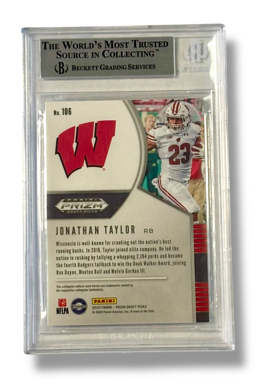 2020 Panini Prizm Draft Picks #106 Jonathan Taylor Rookie RC BGS 9 - 0013421170