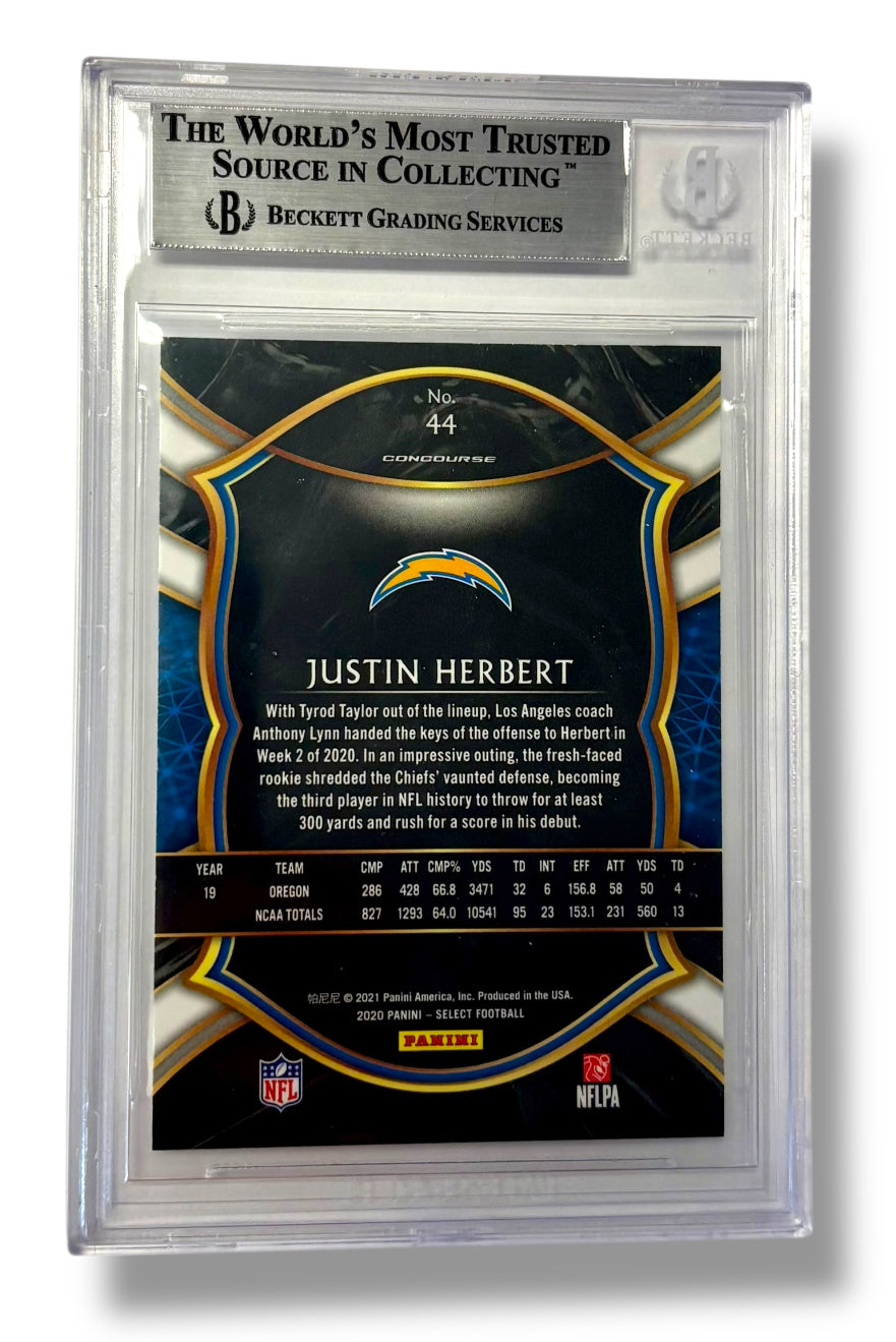 2020 Select #44 Justin Herbert Rookie RC BGS 9 - 0013492905