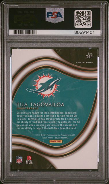 2020 Select Field Level #345 Tua Tagovailoa Rookie RC PSA 9 - 80591401