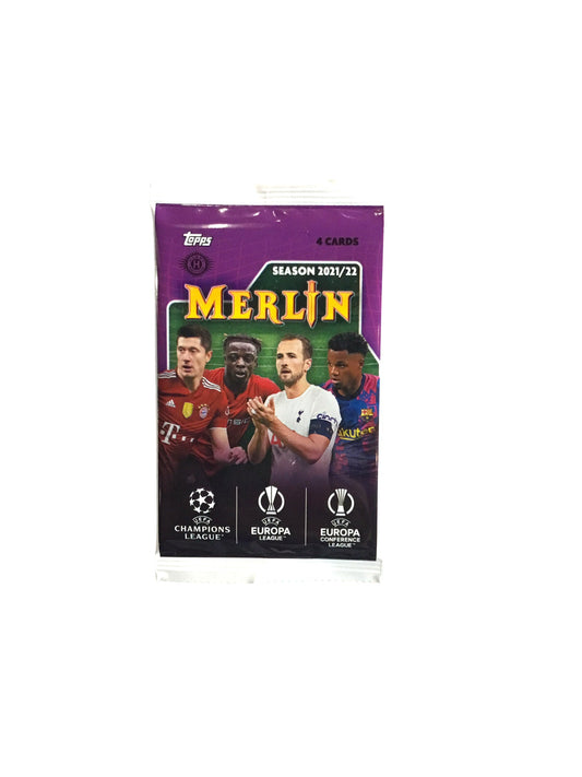2021-22 Topps Merlin Hobby Box 1 Chrome Autograph Guaranteed on Average 4 Card Single Pack