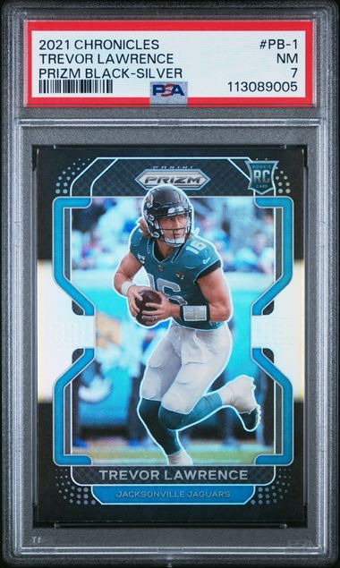 2021 Chronicles Silver Prizm Black Trevor Lawrence RC PSA 7 Pop 54 Rare! - 113089005