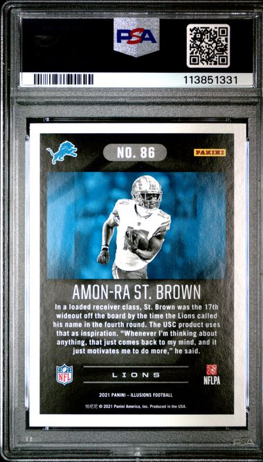 2021 Illusions Retail Amon-Ra St. Brown Rookie RC PSA 10 - 113851331