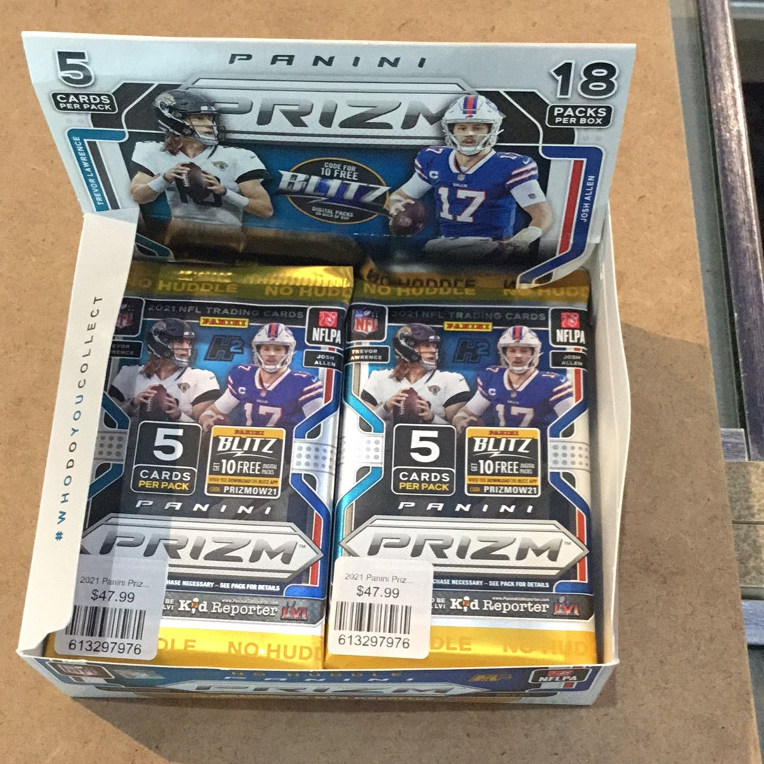 2021 Panini Prizm NFL Rookie Hobby No Huddle Box- 5 Card Single Pack