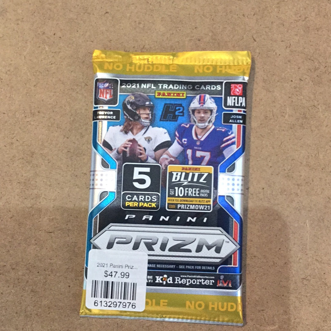 2021 Panini Prizm NFL Rookie Hobby No Huddle Box- 5 Card Single Pack