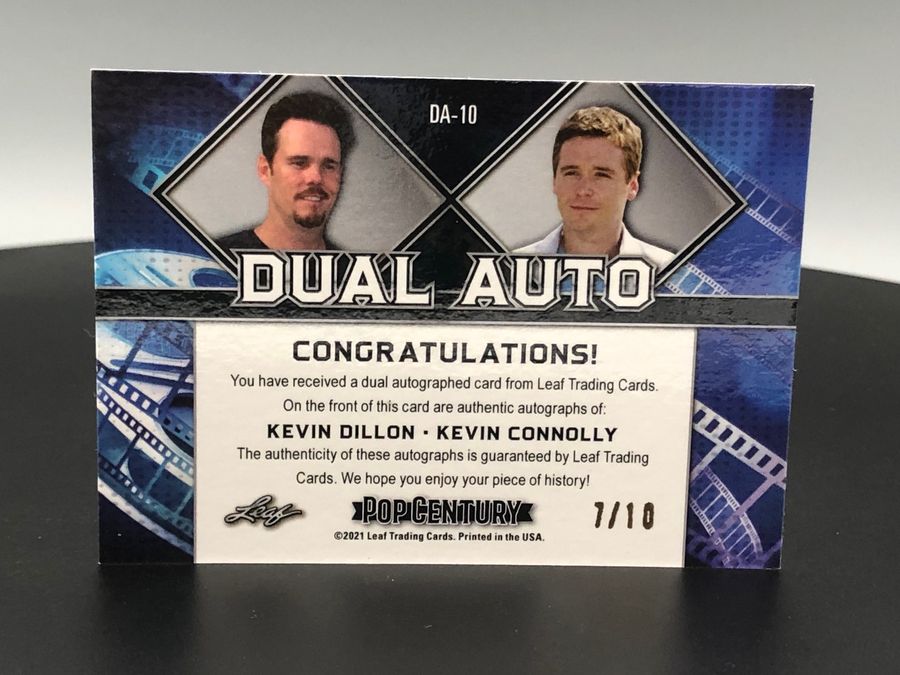2021 Pop Century Metal Dual Autographs Crystals Purple #DA10 Kevin Dillon / Kevi