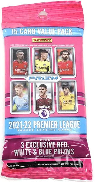 2021/22 Panini Prizm Premier League EPL Soccer Jumbo Value Pack 15 cards per Pack