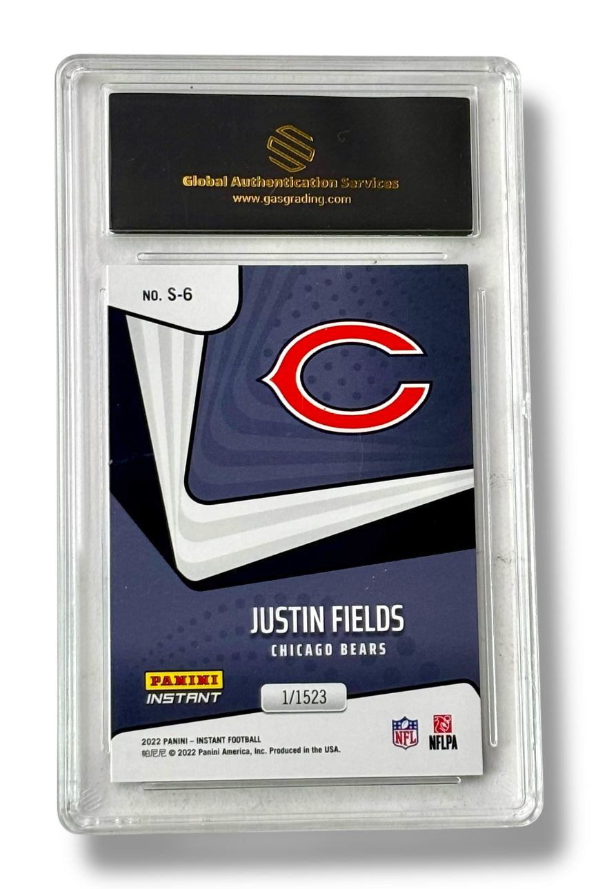 2022 Panini Instant /1523 Supernova Justin Fields GAS 9 Mint - 00021977