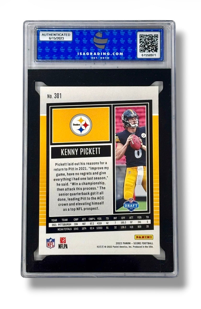 2022 Panini Score #301 Kenny Pickett RC Rookie Gem Mint ISA 10 - 61550971
