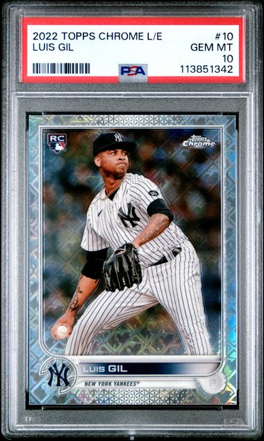 2022 Topps Chrome Logofractor Rookie RC Luis Gil PSA 10 Pop 14! - 113851342