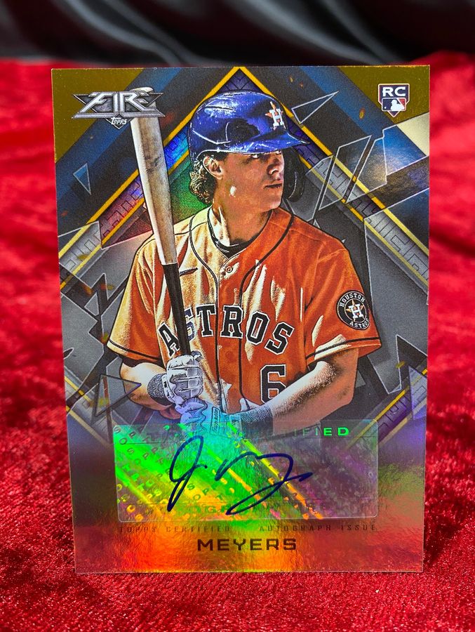 2022 Topps Fire Autographs Gold #FAJM Jake Meyers 6/10 Numbered to