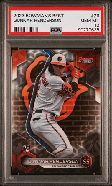2023 Bowman's Best #26 Gunnar Henderson RC PSA 10 - 90777635
