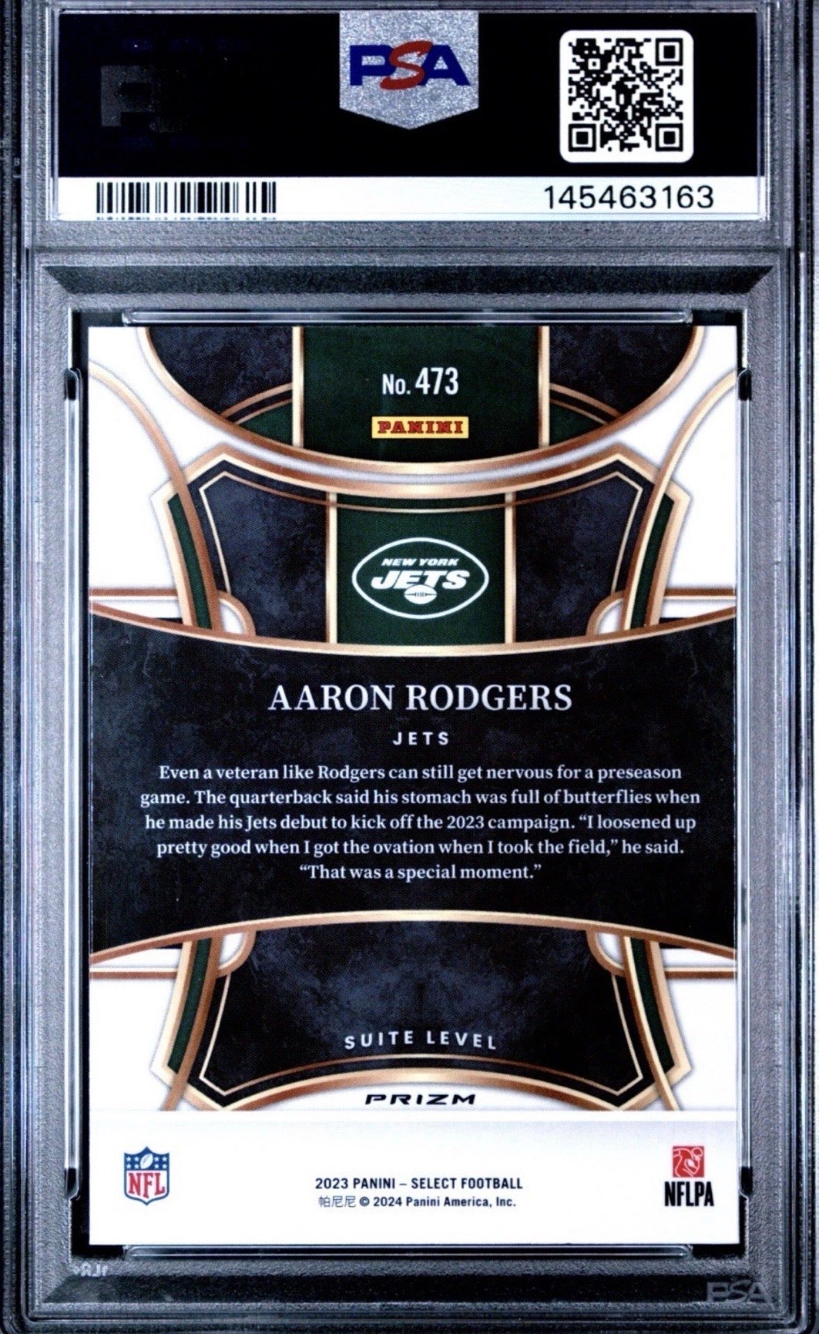 2023 Select Zebra Prizm Aaron Rodgers PSA 10 - 145463163