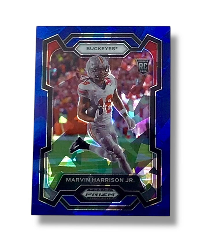 2024 Prizm Draft Picks Blue Cracked Ice 15/99 Marvin Harrison Jr