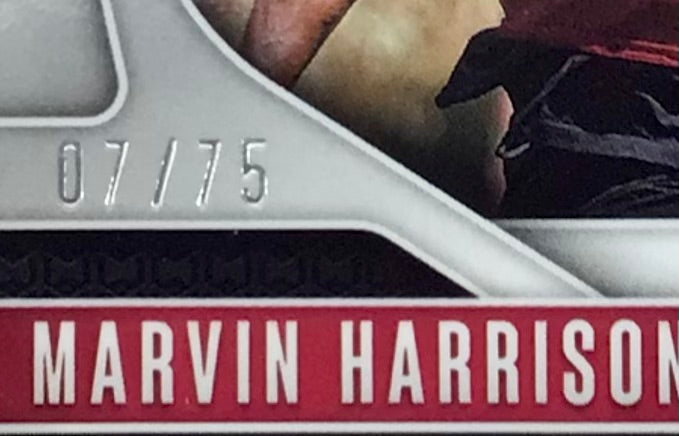 2024 Prizm Red No Huddle 7/75 Disco Marvin Harrison Jr Color Match!