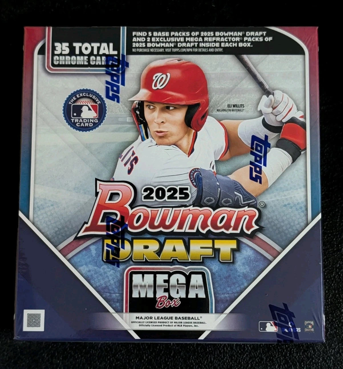 2025 Bowman Draft Baseball Mega Box - 35 Total Chrome Cards