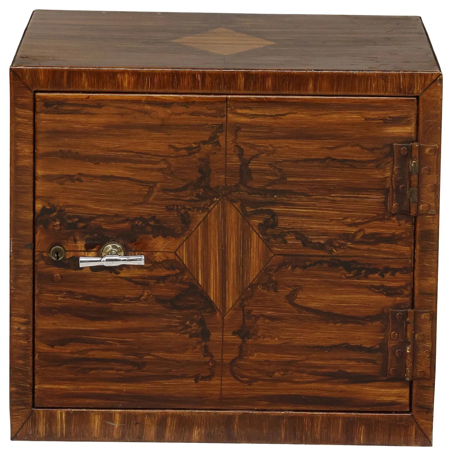 English Grain-Painted Metal Folio Safe | Early 20th Century