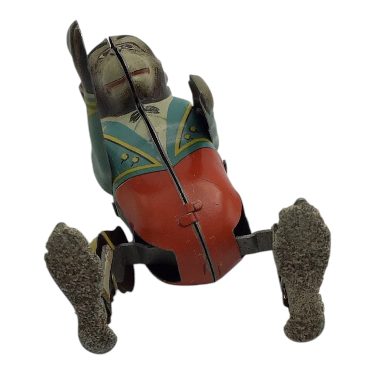 Vintage Windup Tin Monkey - Made in U.S. Zone Germany