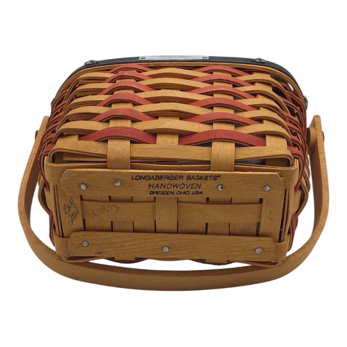 Longaberger 2001 Inaugural Basket w/ Liner & Plastic Protector