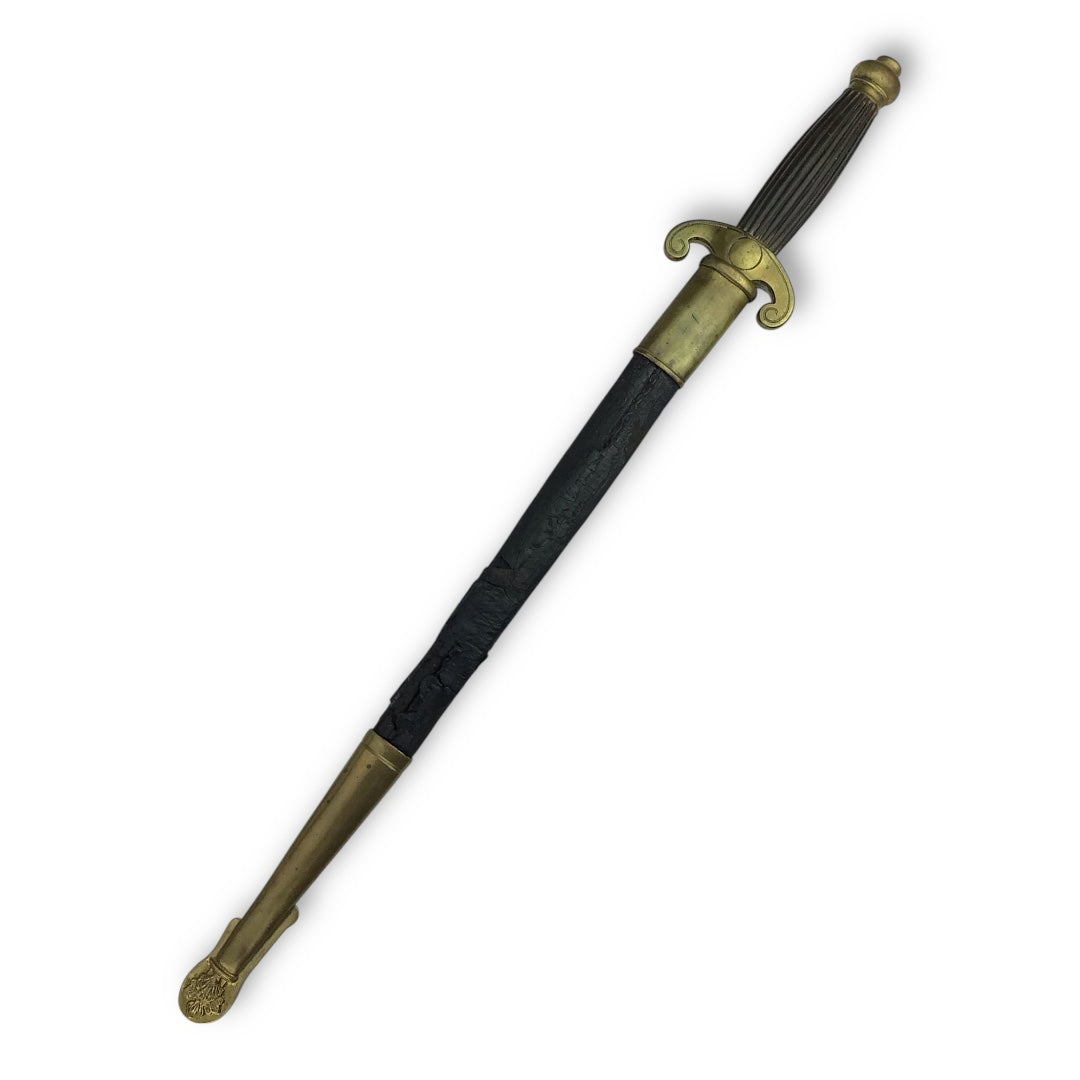 French Naval Administration Dirk Model 1860 Ebony Grip w/ Scabbard