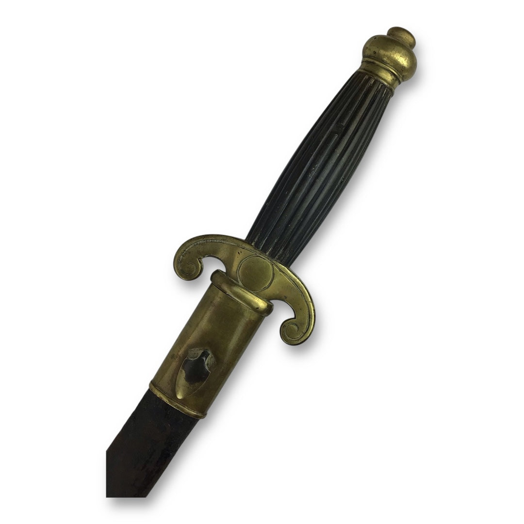French Naval Administration Dirk Model 1860 Ebony Grip w/ Scabbard