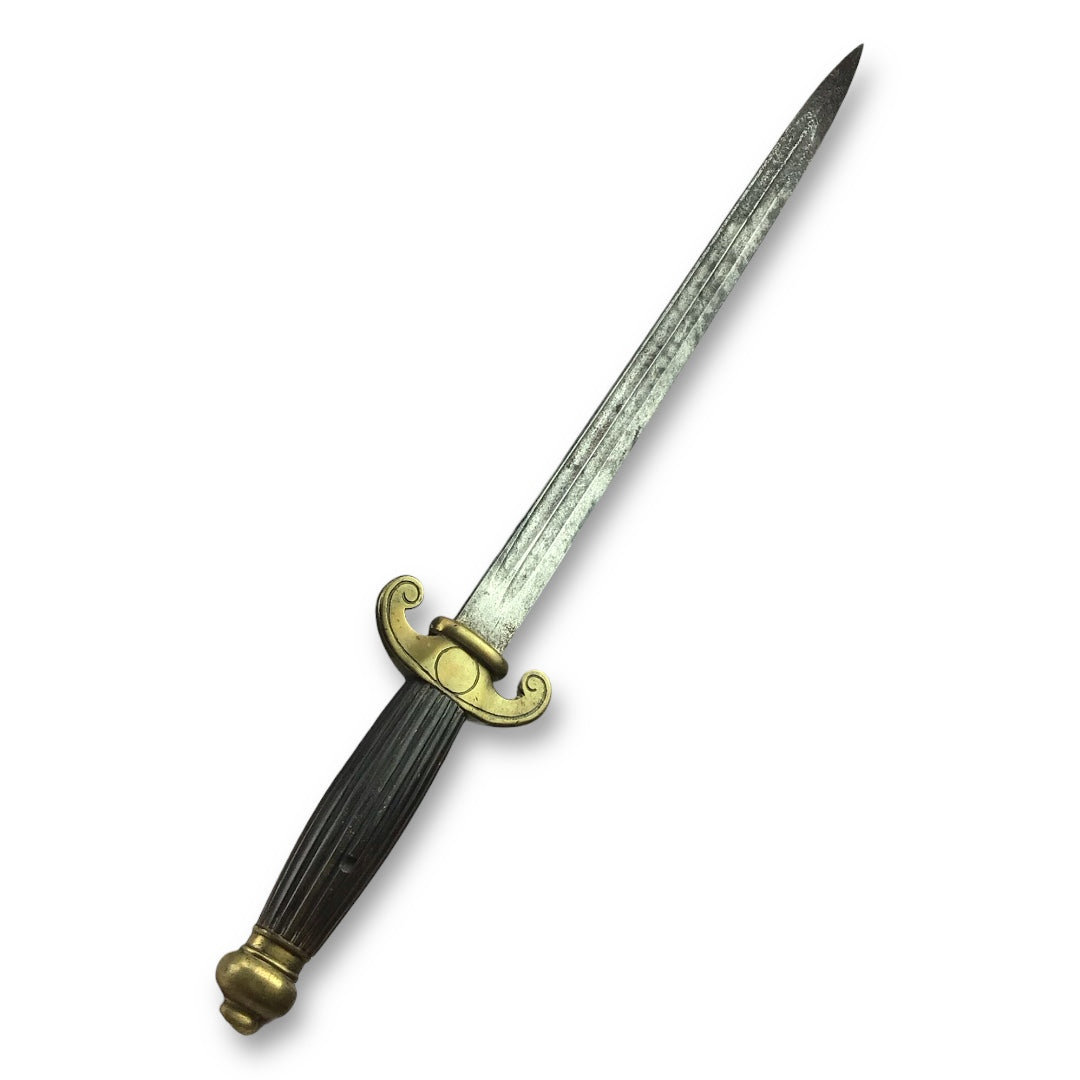French Naval Administration Dirk Model 1860 Ebony Grip w/ Scabbard