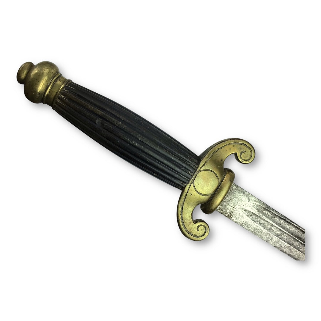 French Naval Administration Dirk Model 1860 Ebony Grip w/ Scabbard