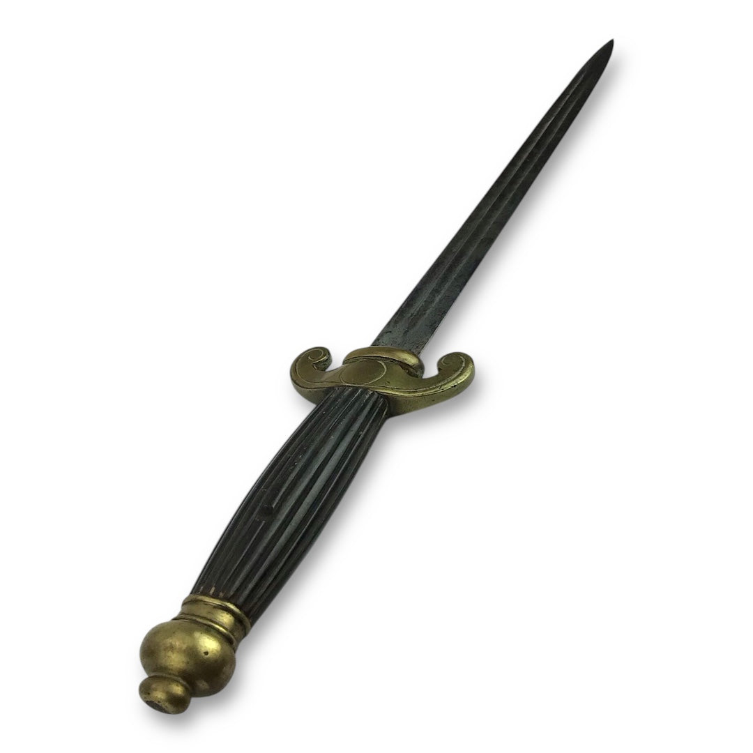 French Naval Administration Dirk Model 1860 Ebony Grip w/ Scabbard