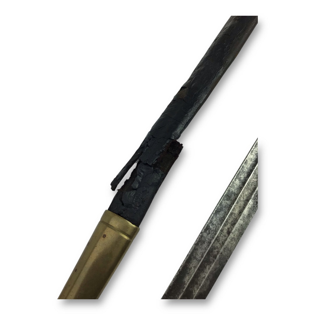 French Naval Administration Dirk Model 1860 Ebony Grip w/ Scabbard