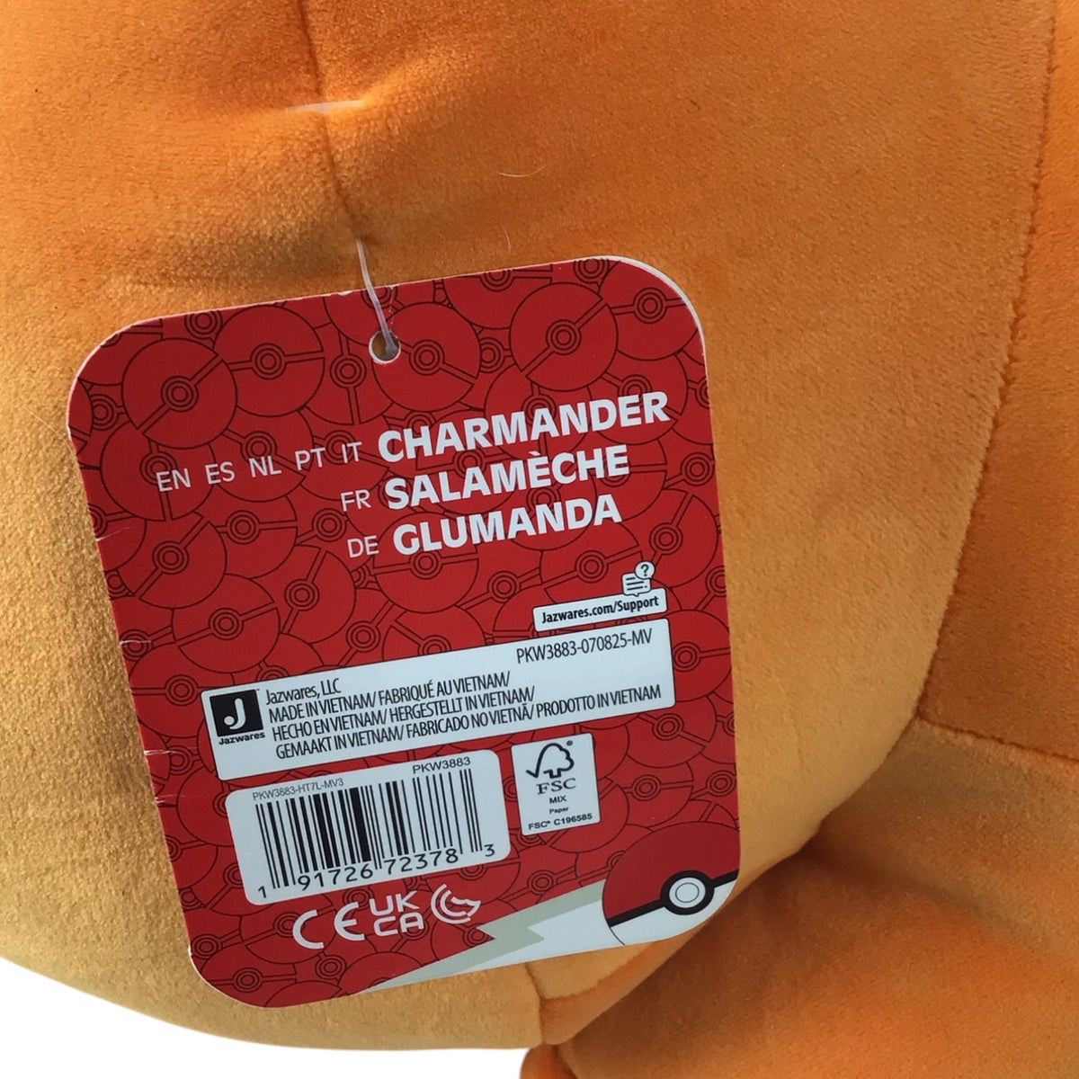 Pokemon 18" Sleeping Charmander Plush w/ Tags