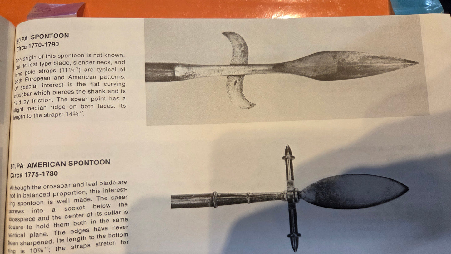 American Revolutionary War Era Massive Spontoon Spear Polearm with Axe-Form Ricasso