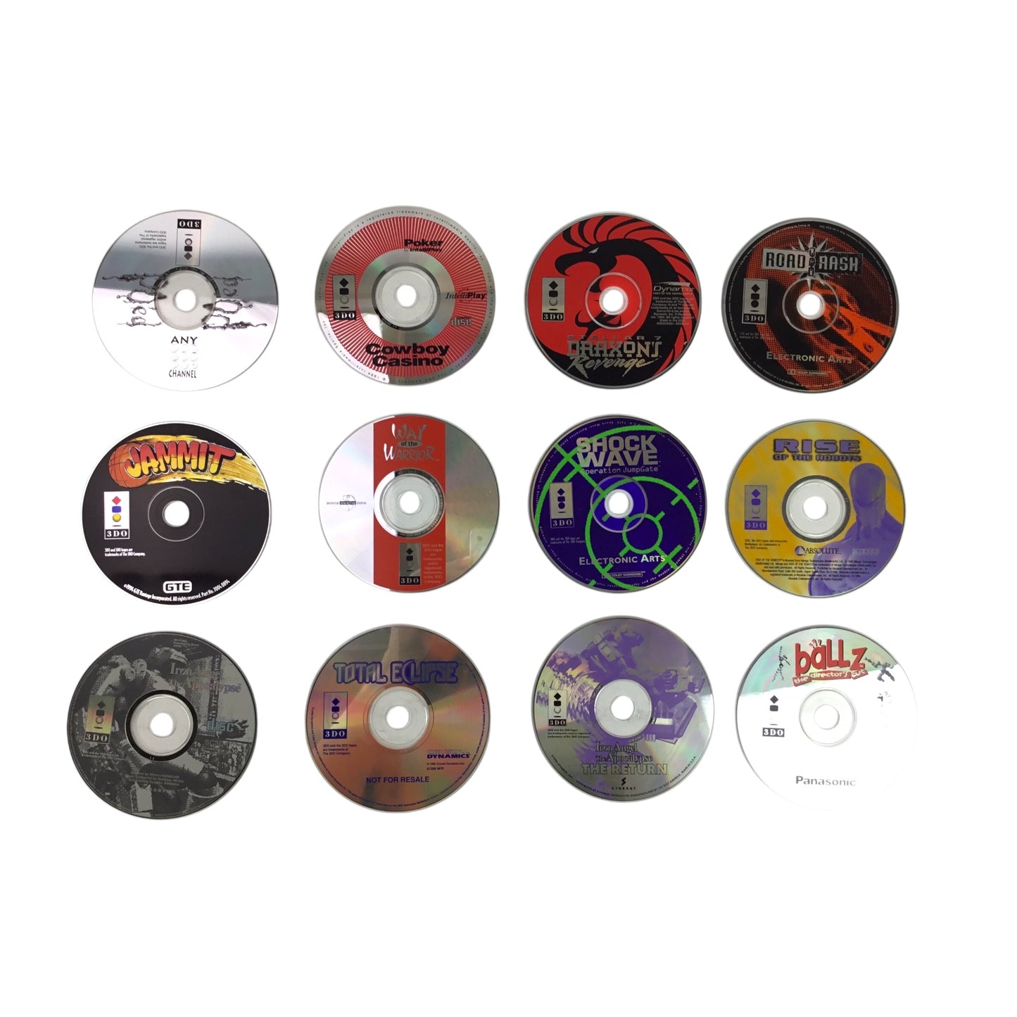 3DO Game Lot 16 Games Including Road Rash and FIFA Soccer & More