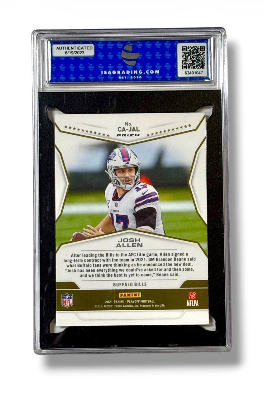 2021 Playoff Call To Arms Silver Prizm Josh Allen ISA 9 Mint - 63491047