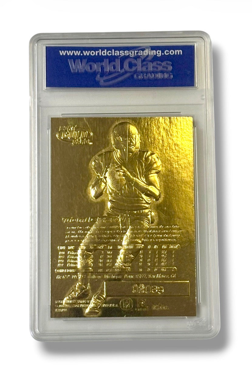 2000 Fleer Ultra 23KT Gold Rookie Holographic Tom Brady WCG 10 - 63841719