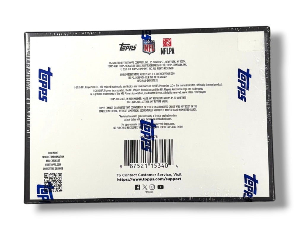 2025 Topps Signature Class Football Hobby Box Sealed - 2 Autos Guaranteed