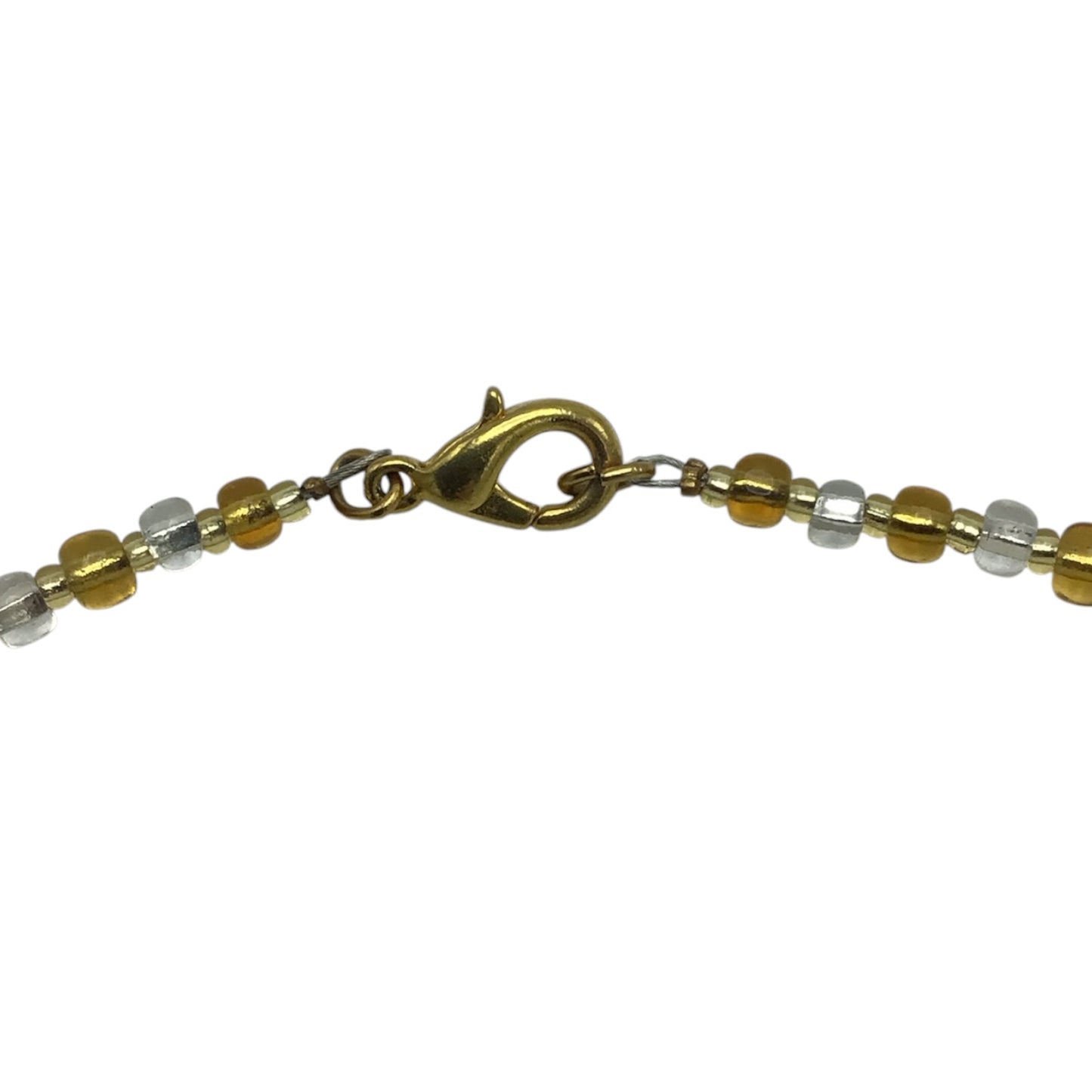 Gold Glass Bead Necklace