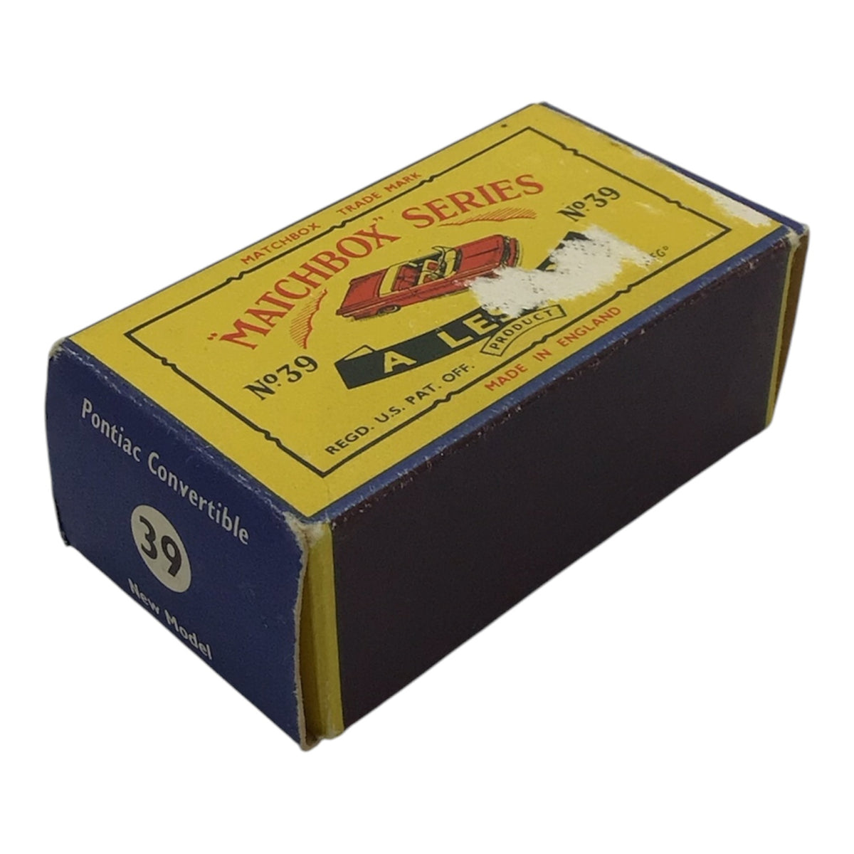 Lesney Matchbox Series No. 39 Pontiac Convertible w/ Original Box